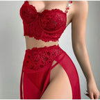 Celestia Luxe Lace 3-Piece Lingerie Set