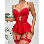 Rouge Élise Lace Bustier Set