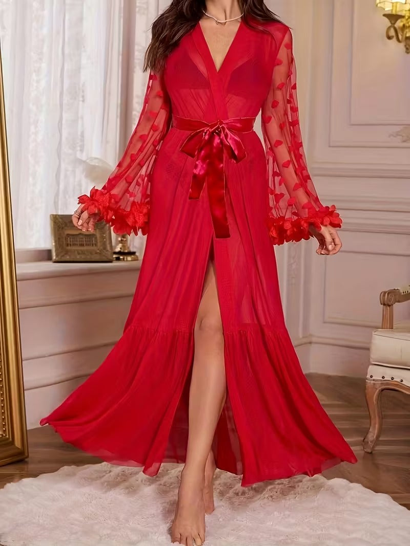 Luxury Satin Long Nightdress Robe
