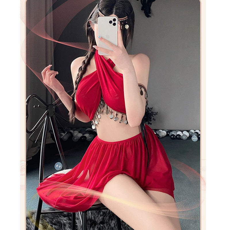 Scarlet Desire Halter Lingerie Set