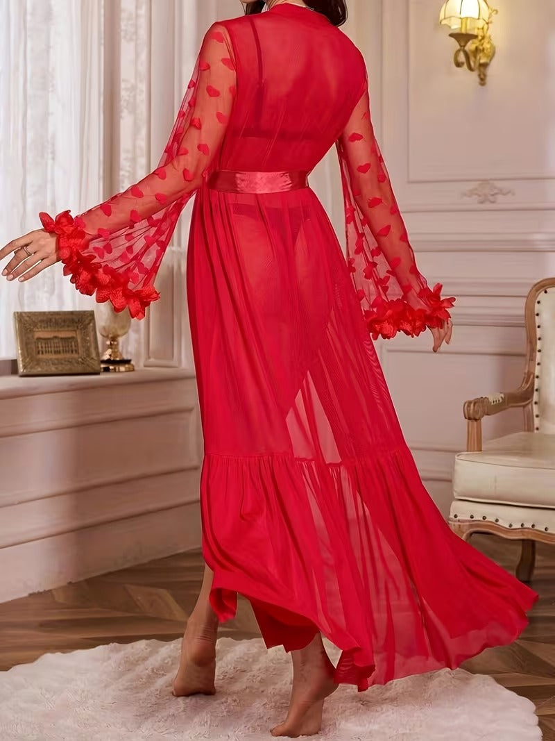 Luxury Satin Long Nightdress Robe