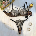 Scarlet Lace & Leopard Luxe Lingerie Set