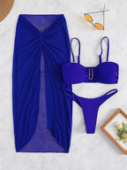 Scarlet Chic Two-Piece Wrap Skirt Set