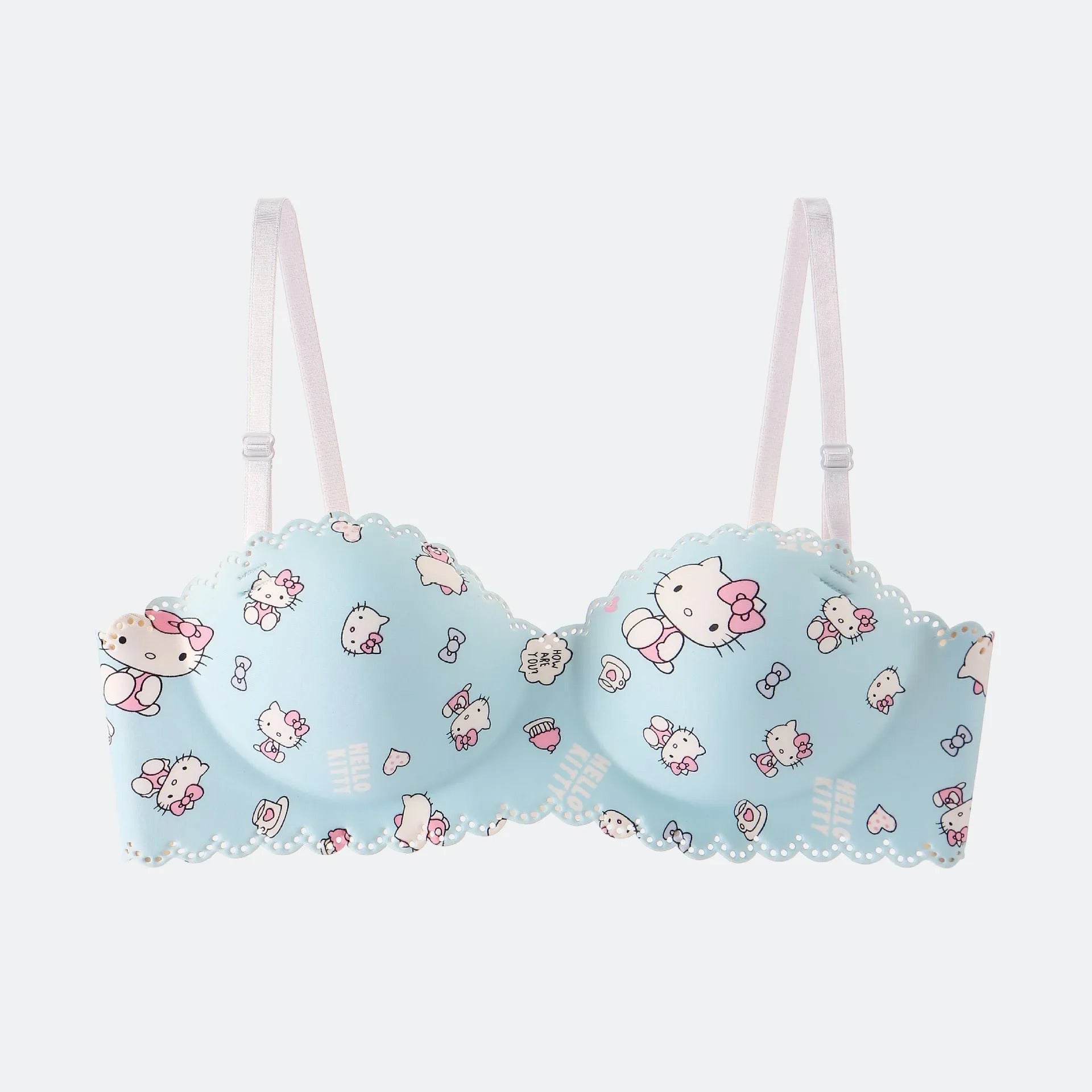 Cute Cartoon Strapless Bra Set – Soft & Seamless Comfort
