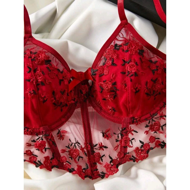 Luxury Floral Lace Lingerie Set