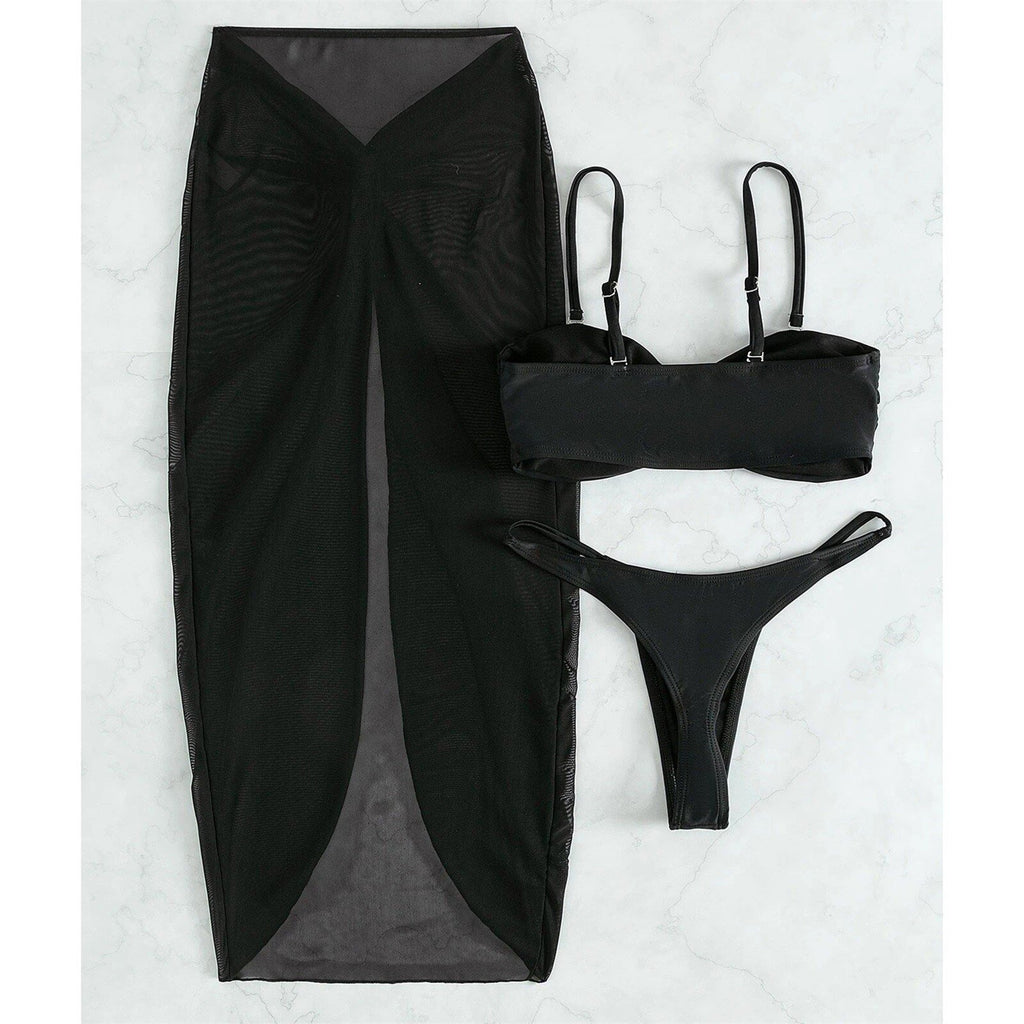 Scarlet Chic Two-Piece Wrap Skirt Set