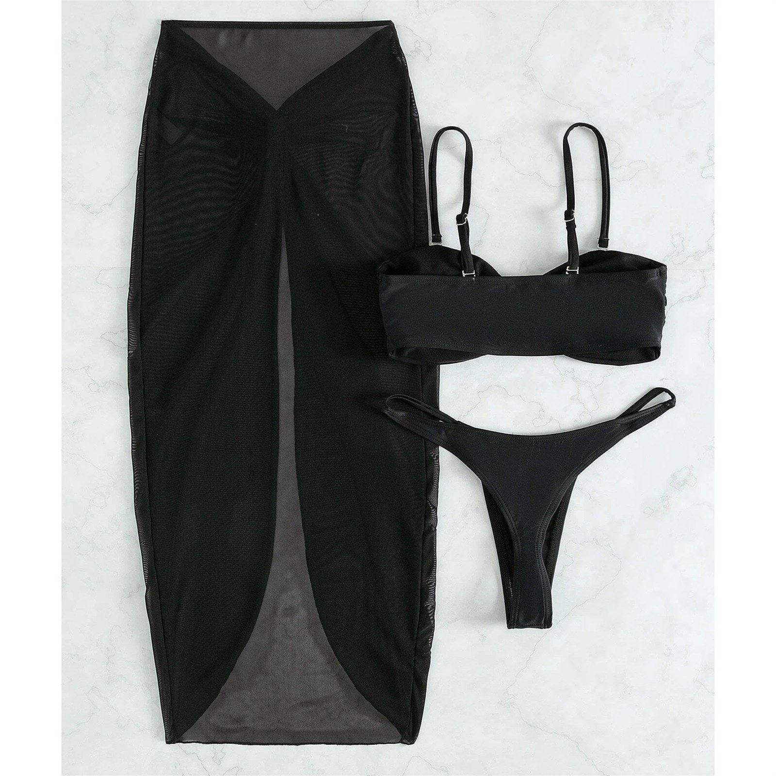 Scarlet Chic Two-Piece Wrap Skirt Set