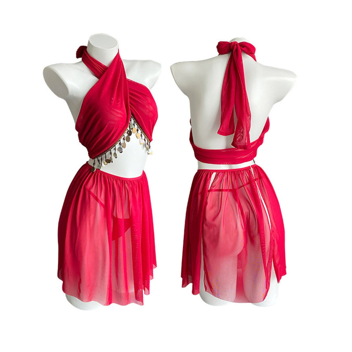 Scarlet Desire Halter Lingerie Set