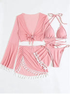 Beachwear 4-Piece Bikini Set – Stylish Summer Swimwear