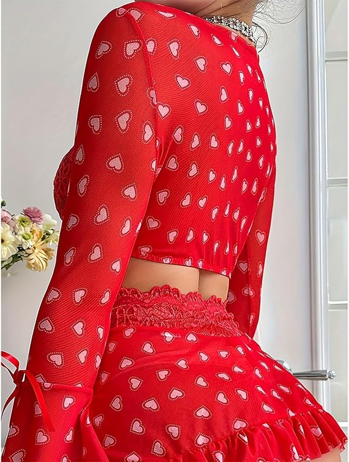 Lace 3-Piece Romantic Nightwear Set