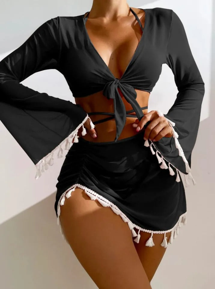 Beachwear 4-Piece Bikini Set – Stylish Summer Swimwear