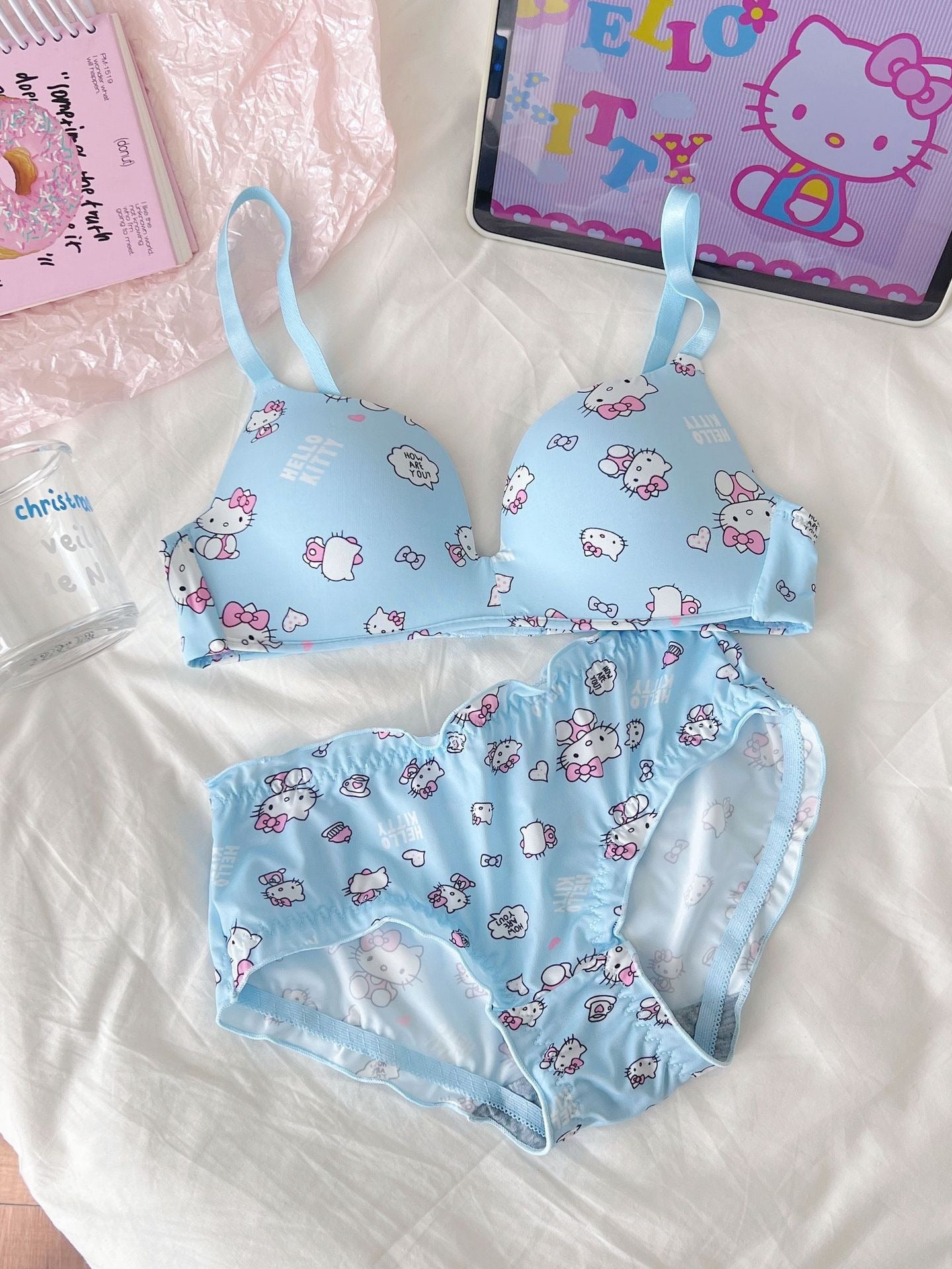 Cute Cartoon Printed Bra & Panty Set – Soft & Comfortable
