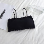 Rosy Ribbed Comfort Tube Bra