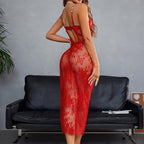 Midnight Allure Sheer Lace Night Dress