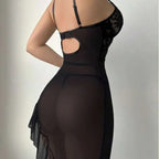 Elegant Lace Sheer Nightdress – Bodycon Sleepwear