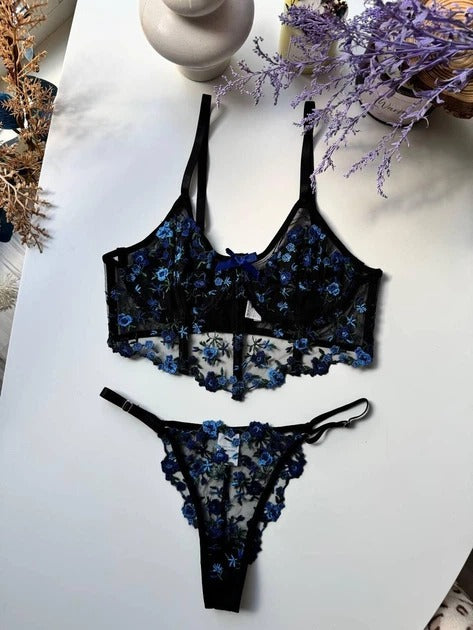 Luxury Floral Lace Lingerie Set