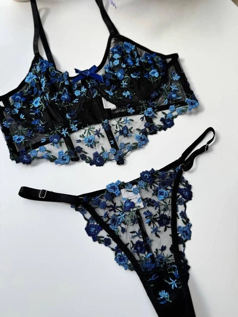 Luxury Floral Lace Lingerie Set