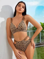 Wild Charm Leopard Print Lingerie Set