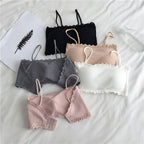 Rosy Ribbed Comfort Tube Bra