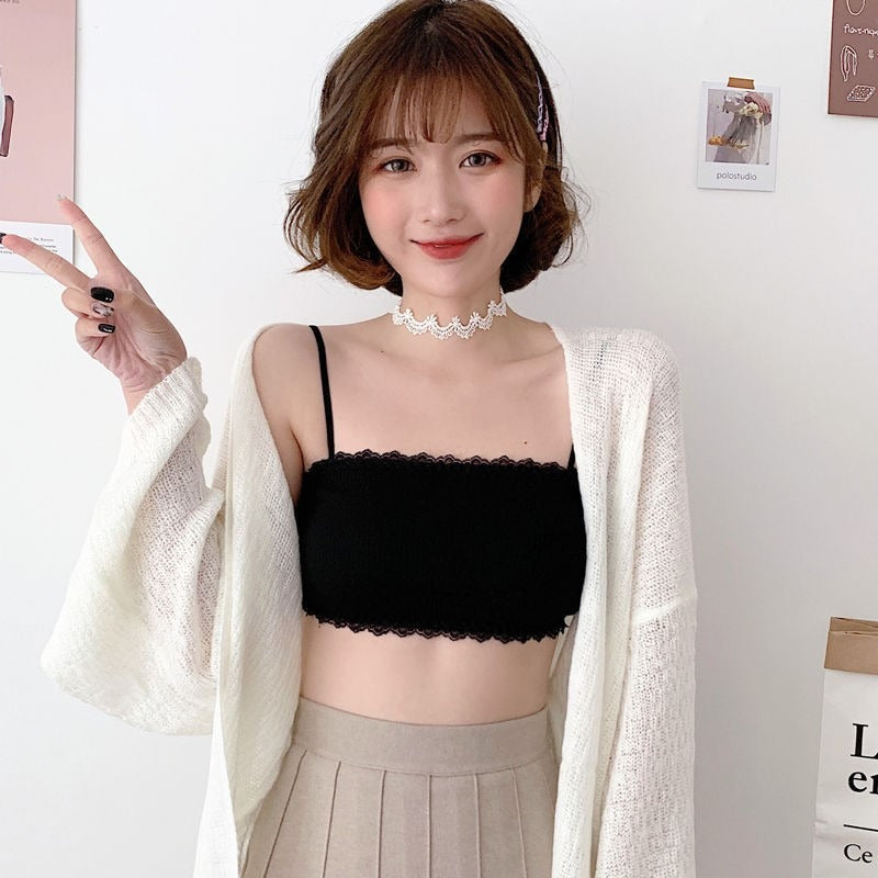 Rosy Ribbed Comfort Tube Bra