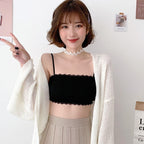 Rosy Ribbed Comfort Tube Bra