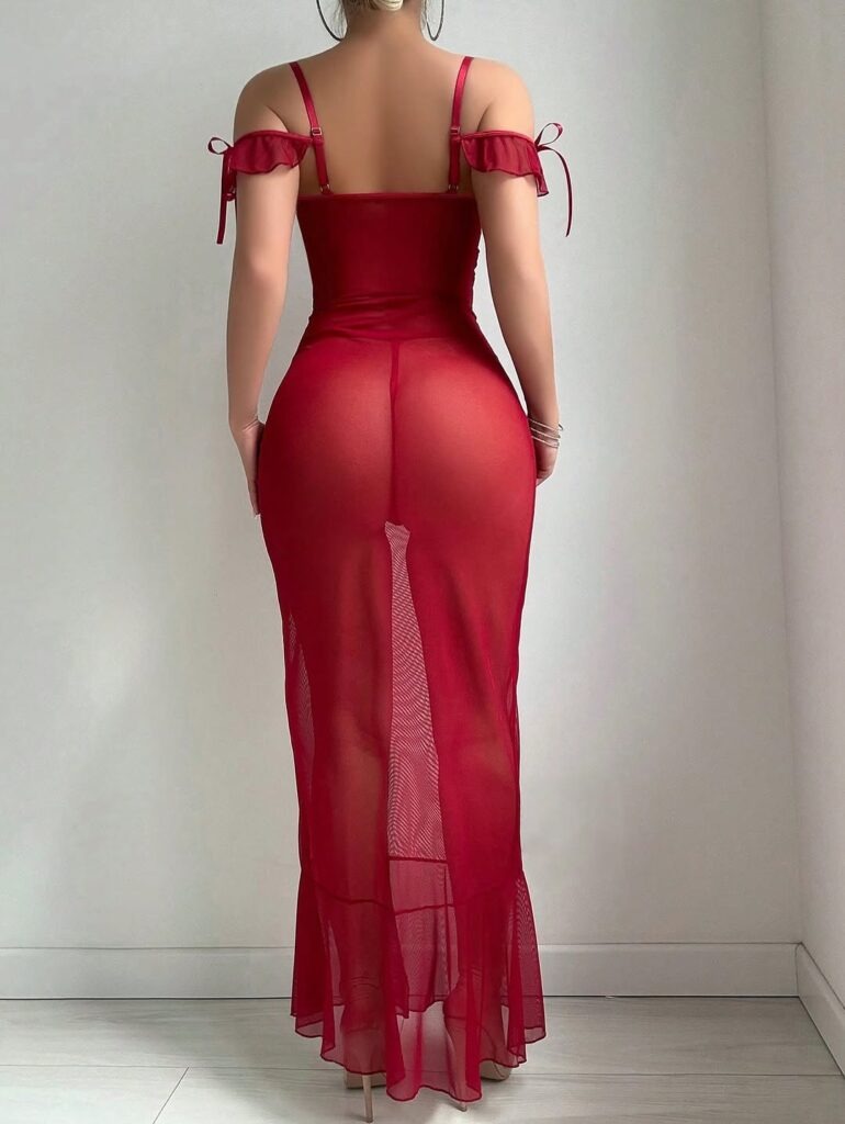 Long Body Luxury Lace Maxi Night Dress