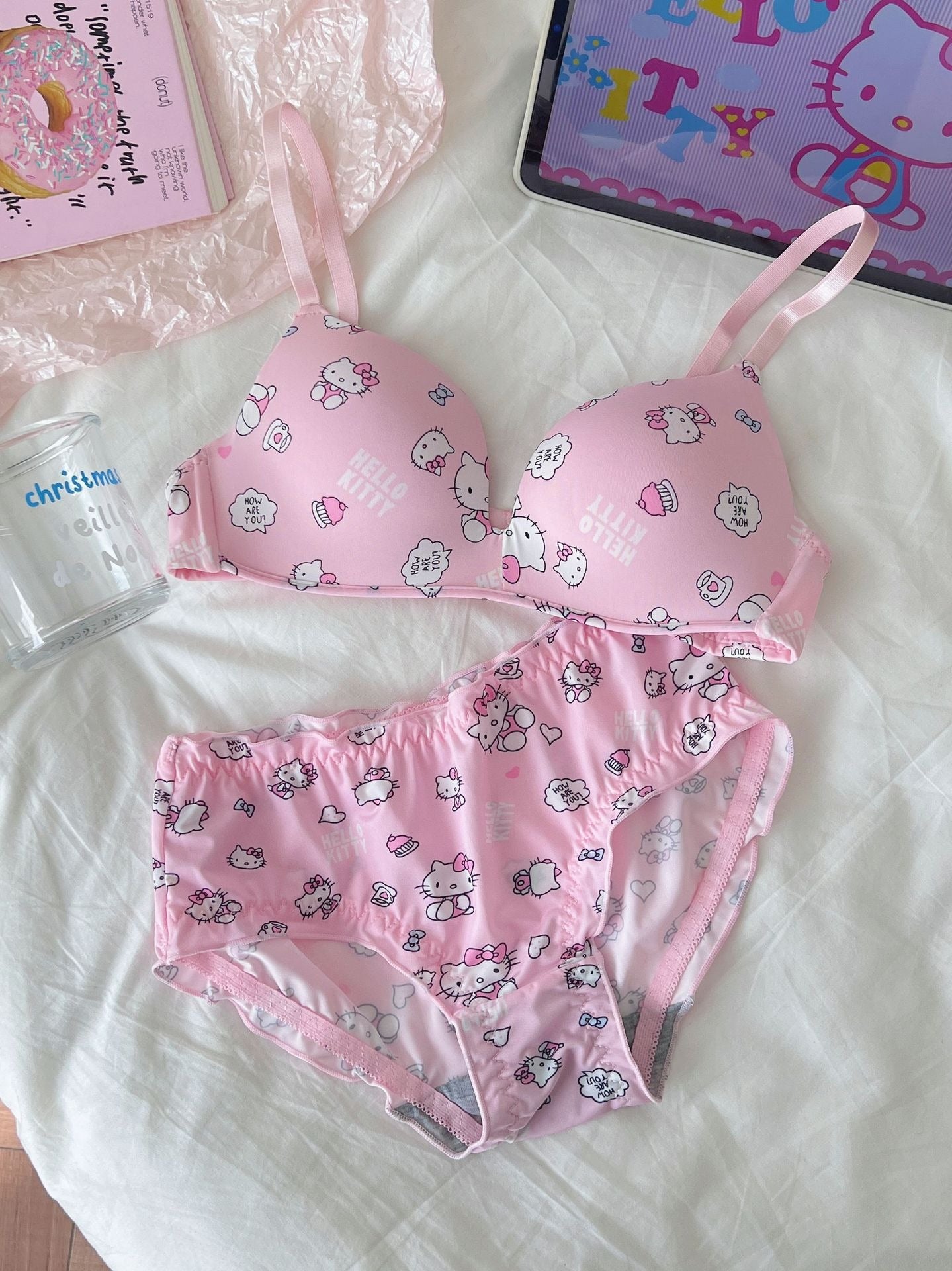 Cute Cartoon Printed Bra & Panty Set – Soft & Comfortable