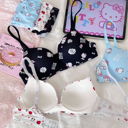 Cute Cartoon Printed Bra & Panty Set – Soft & Comfortable