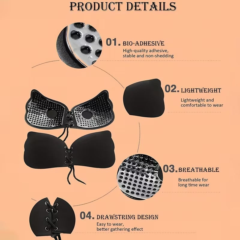 Adhesive Invisible Push-Up Bra – Strapless Bra