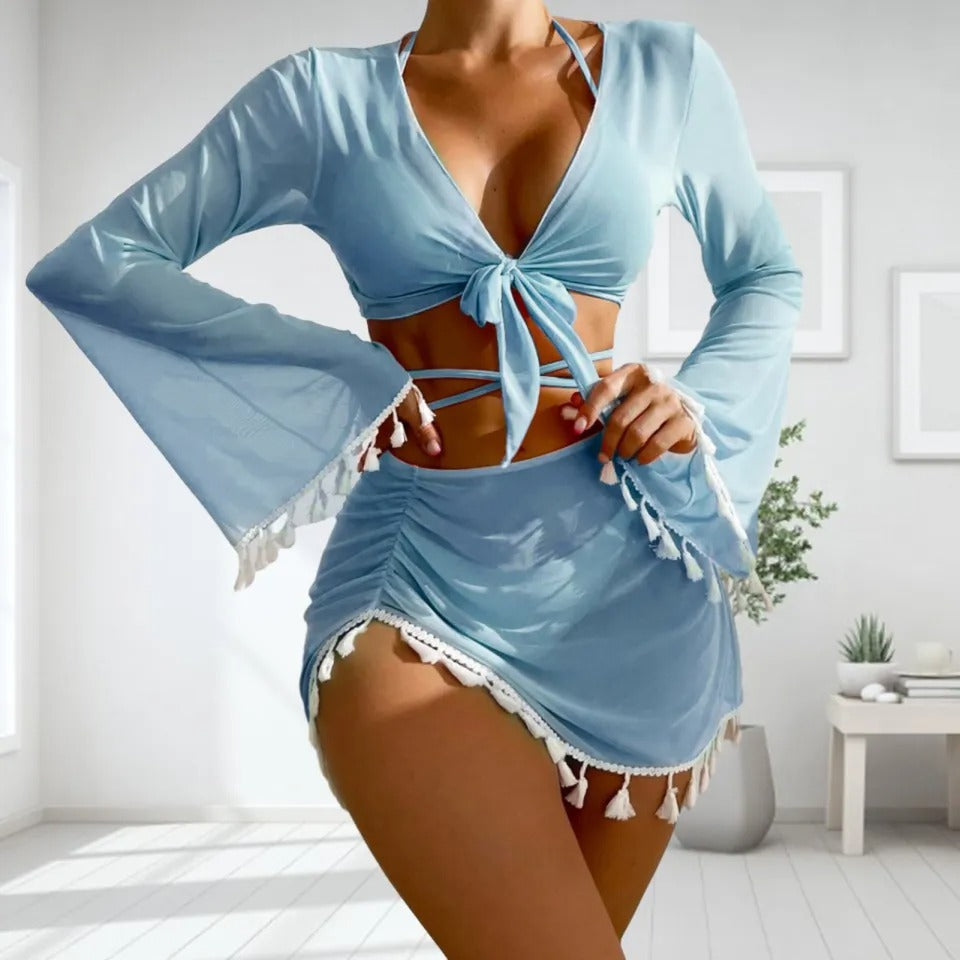 Beachwear 4-Piece Bikini Set – Stylish Summer Swimwear