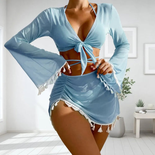 Beachwear 4-Piece Bikini Set – Stylish Summer Swimwear