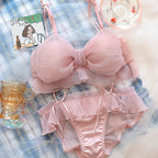 Midnight Elegance Ruffle Lingerie Set