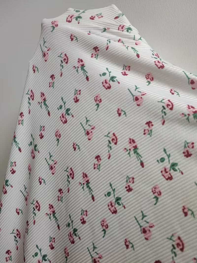 Floral Ribbed Lounge Set