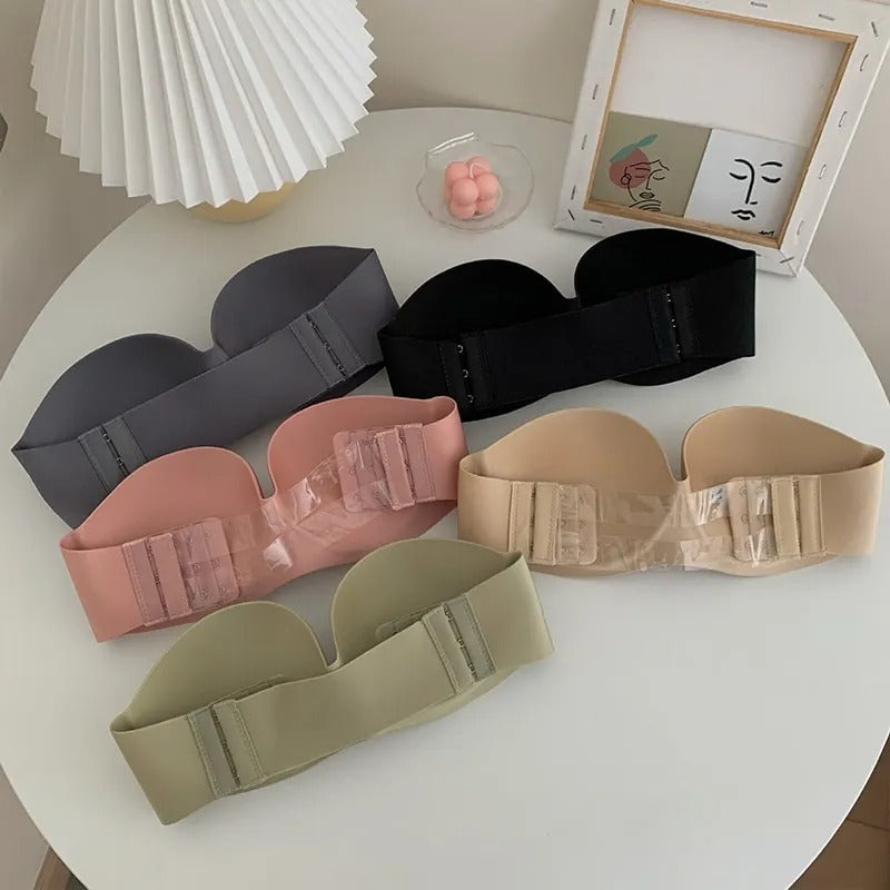 Seamless Strapless Push-Up Bra Set