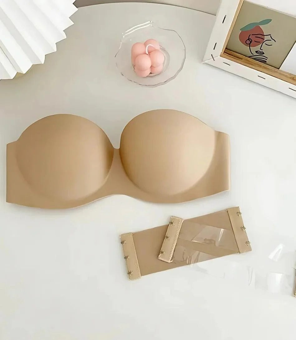 Seamless Strapless Push-Up Bra Set