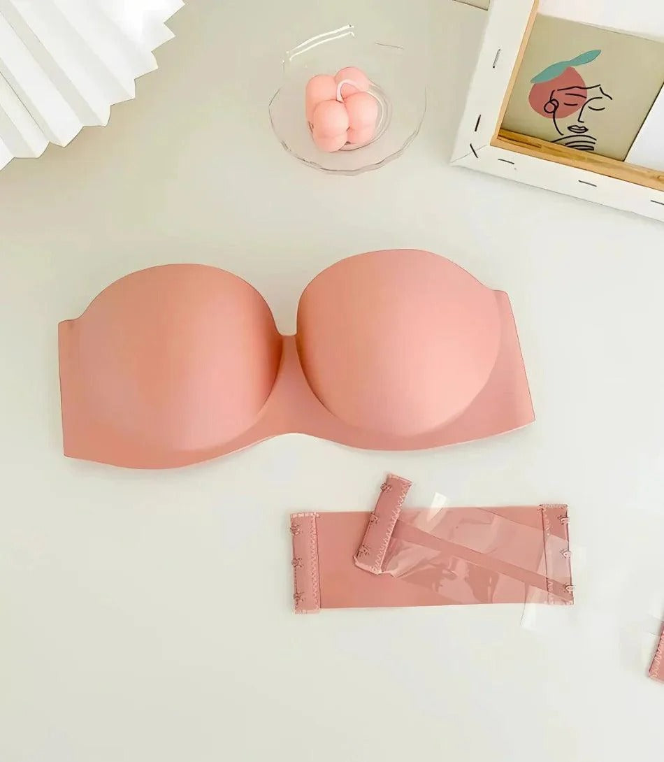 Seamless Strapless Push-Up Bra Set
